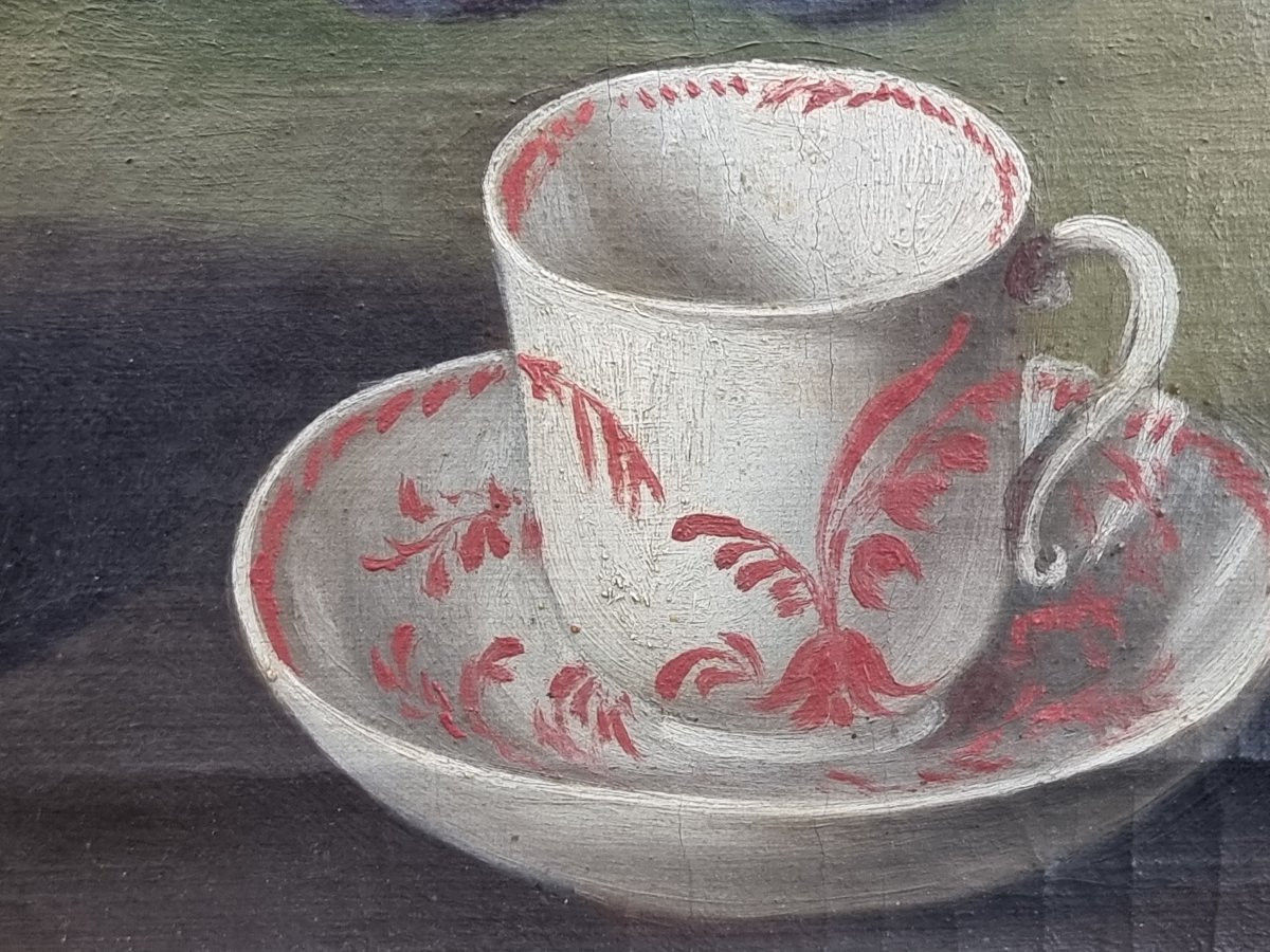 Coppia di nature morte con frutta, caffettiera e cioccolatiera – Nord Italia, fine XVIII - iniz-photo-6
