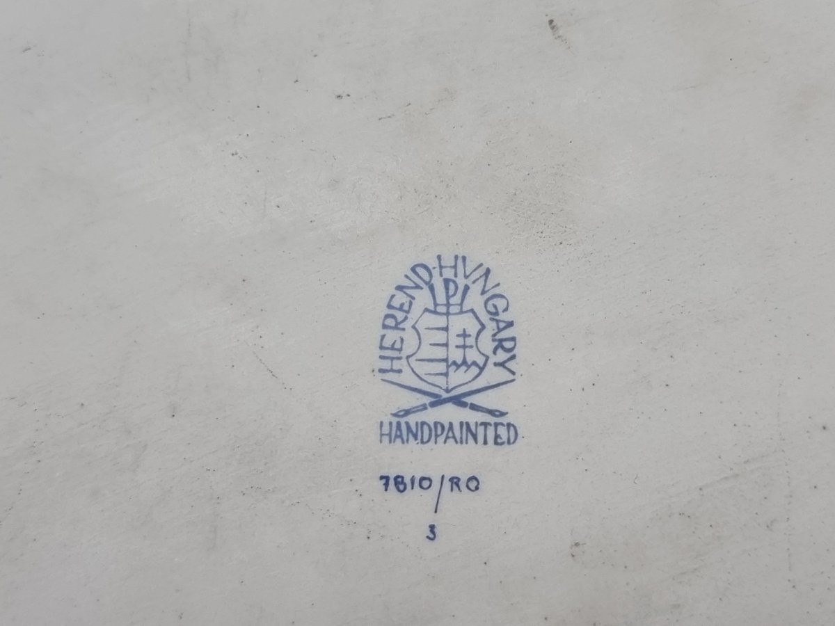 Calamaio in porcellana Herend, decoro “Rothschild Bird”, XX secolo-photo-3