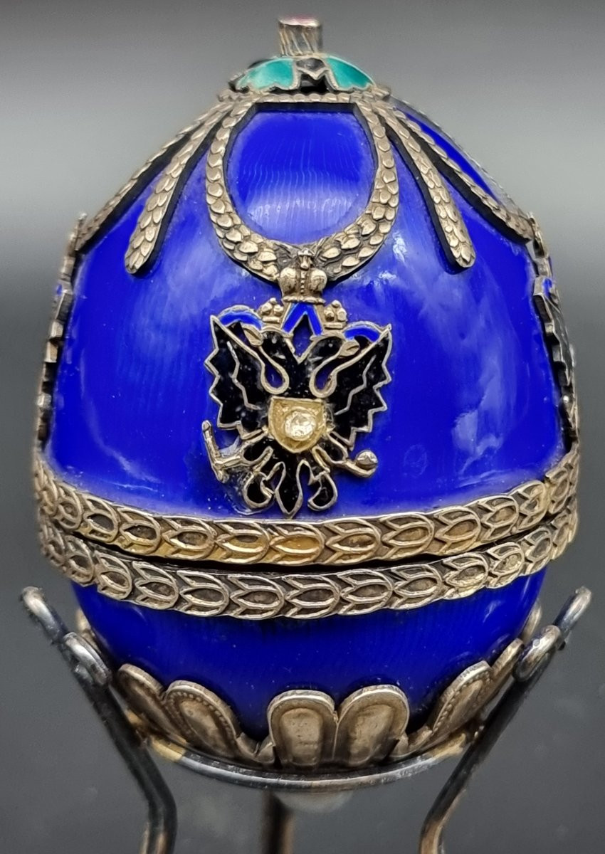 Uovo smaltato in argento, Russia imperiale, ca. 1870–1890-photo-6