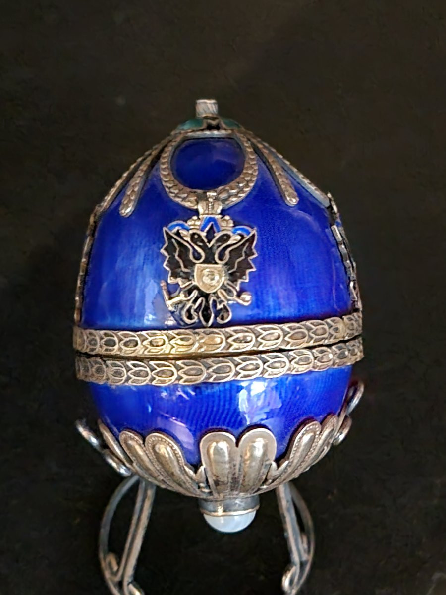 Uovo smaltato in argento, Russia imperiale, ca. 1870–1890-photo-8