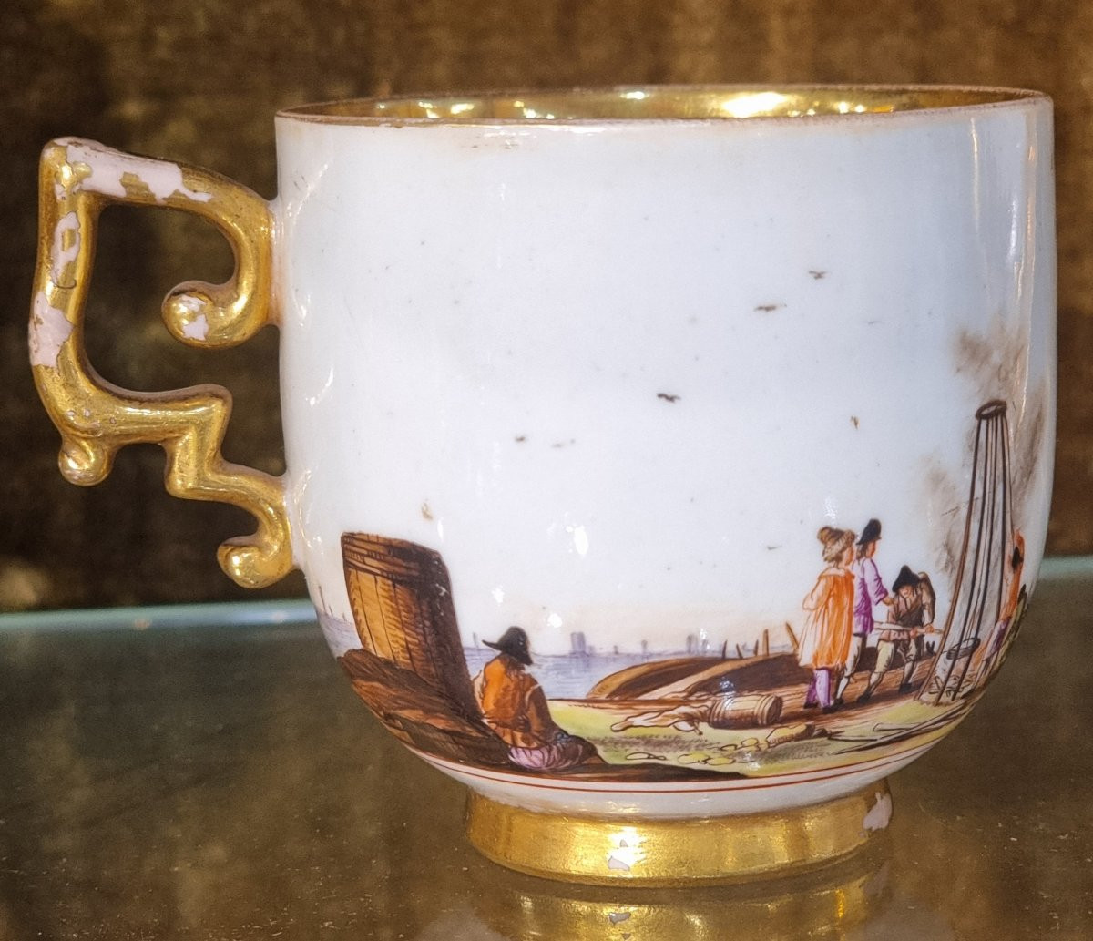 Tazzina con piattino in porcellana di Meissen, Germania, circa 1720–1730-photo-4