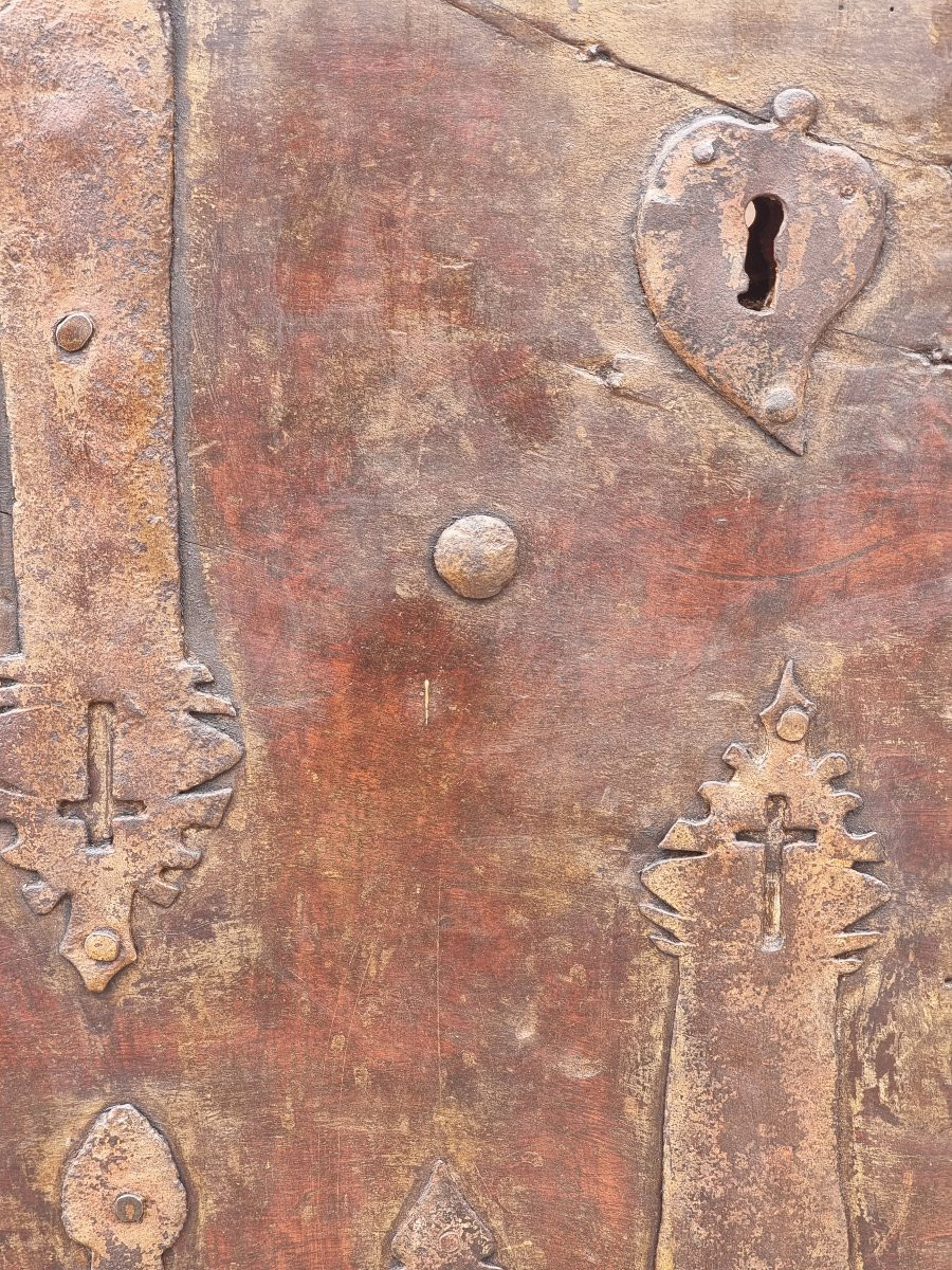 Cassa panca in noce con ferri battuti traforati a croce – Italia settentrionale, fine XVI – ini-photo-5