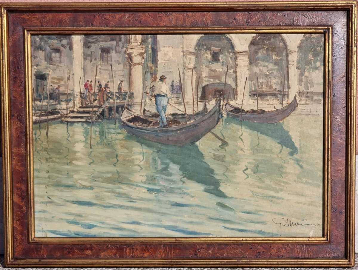 Giuseppe “Bepi” Marino, Traghetto a Venezia – Veduta dei canali veneziani-photo-4