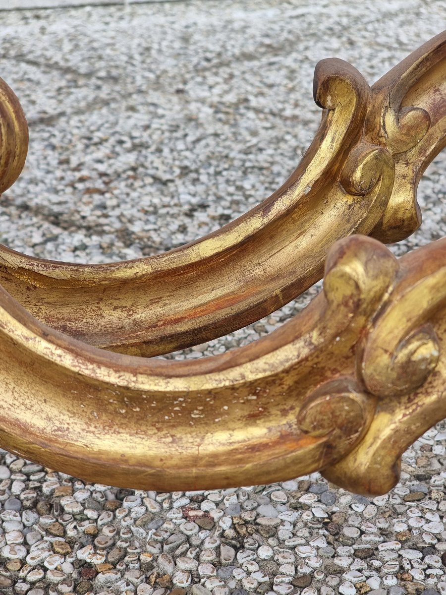 Console dorata con piano in marmo – Veneto, metà XIX secolo-photo-2