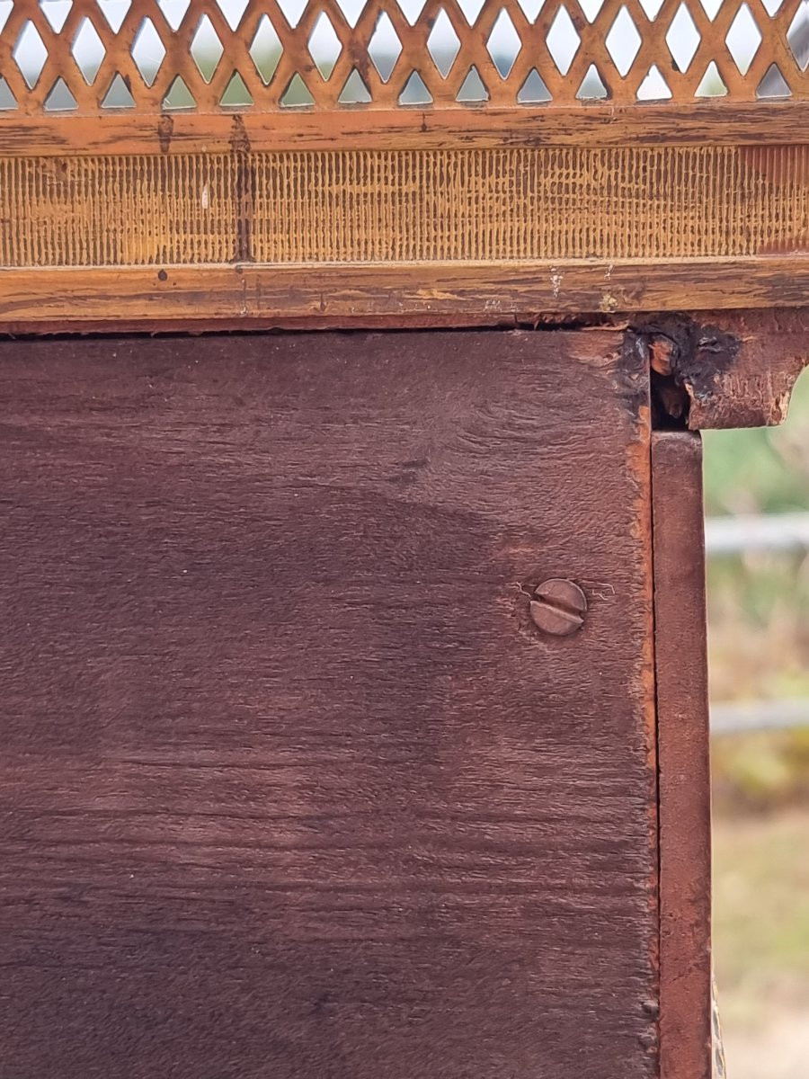 Cristalliera in mogano e bronzi dorati – Francia, periodo Napoleone III, fine XIX secolo-photo-2