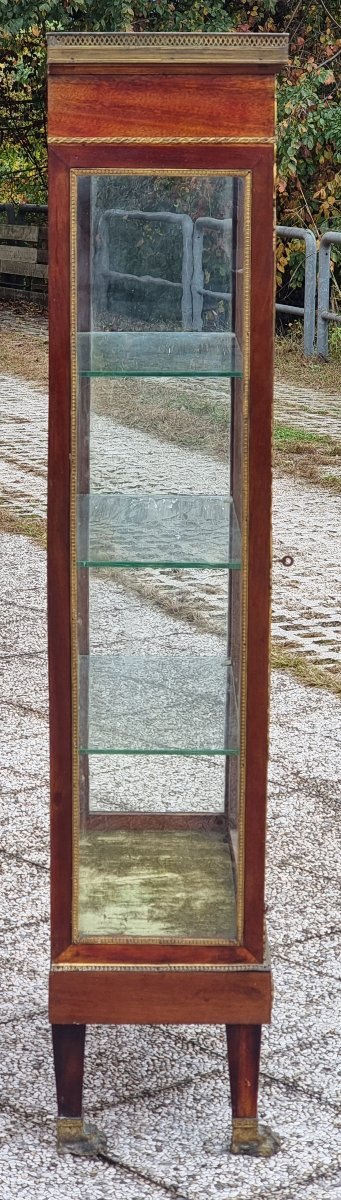 Cristalliera in mogano e bronzi dorati – Francia, periodo Napoleone III, fine XIX secolo-photo-4