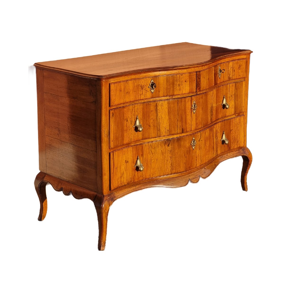 Comò veneziano Luigi XV a fronte mosso, seconda metà del Settecento-photo-2