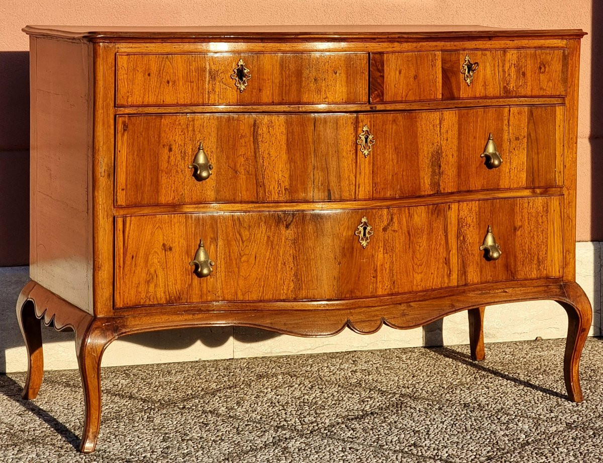 Comò veneziano Luigi XV a fronte mosso, seconda metà del Settecento-photo-8