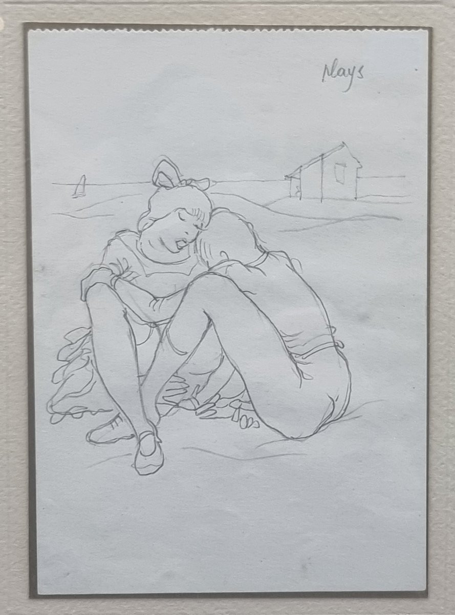 Tre disegni a matita attribuiti ad Alberto Vargas (1896–1982)-photo-3