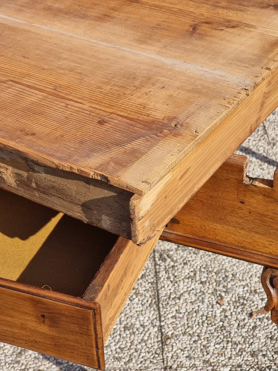 Tavolo veneto allungabile in noce massiccio, XVIII secolo-photo-4