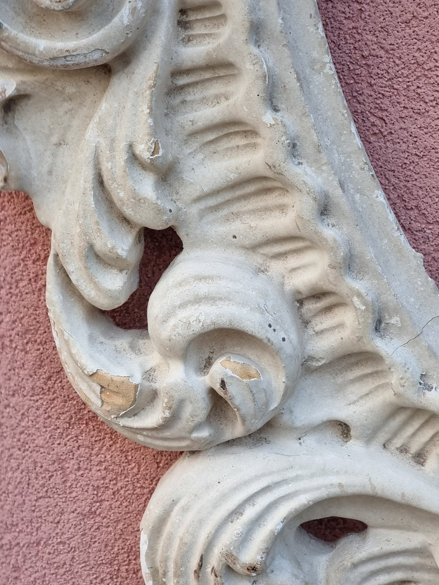 Coppia di grandi ovali in legno intagliato – Fondo di magazzino anni ’80-photo-4