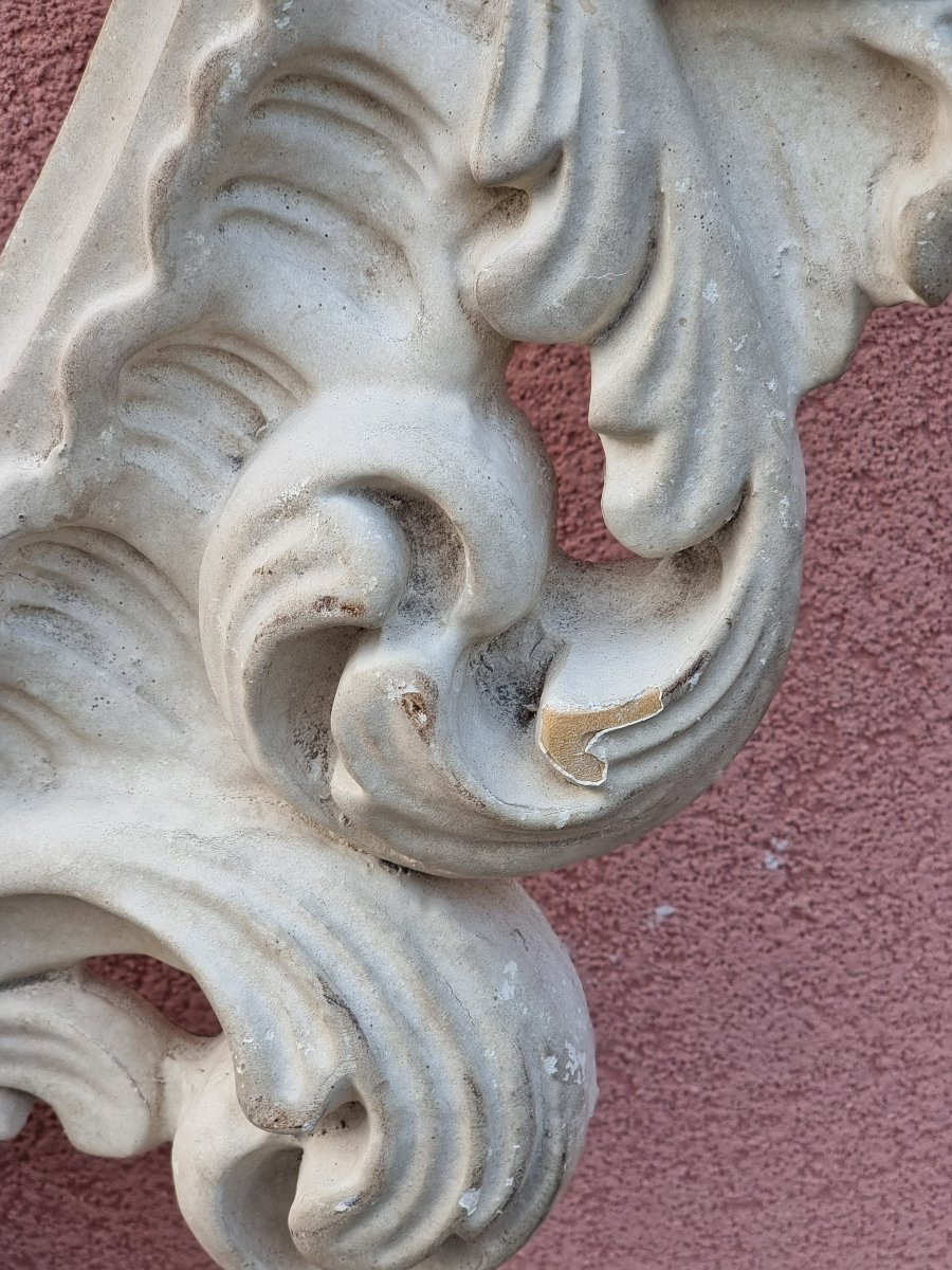 Coppia di grandi ovali in legno intagliato – Fondo di magazzino anni ’80-photo-2