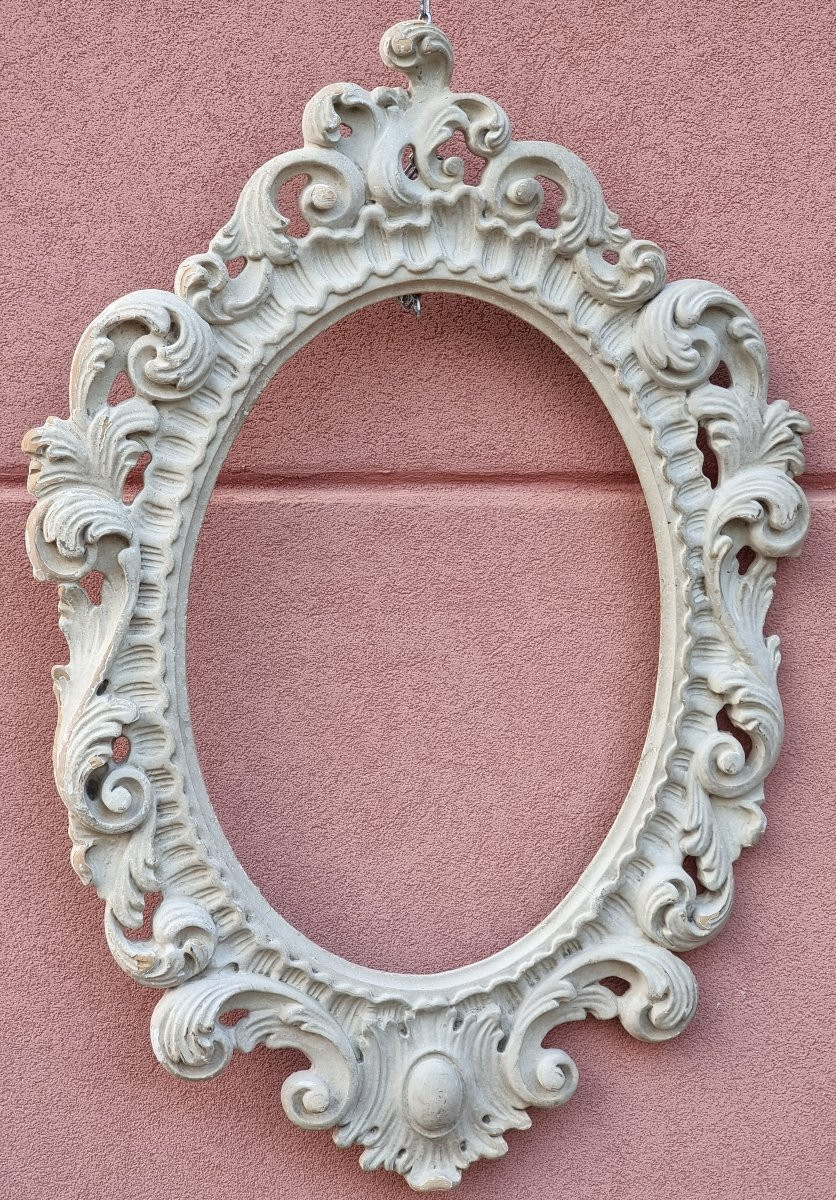 Coppia di grandi ovali in legno intagliato – Fondo di magazzino anni ’80-photo-6