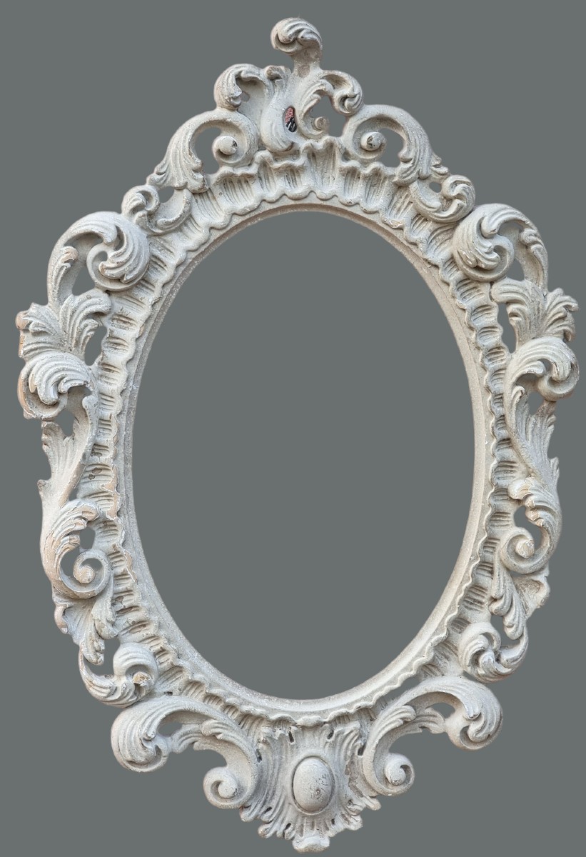 Coppia di grandi ovali in legno intagliato – Fondo di magazzino anni ’80