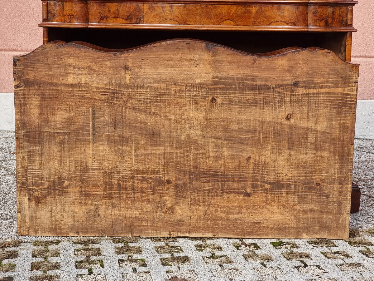 Ribalta veneta in noce lastronata e intarsiata, XVIII secolo-photo-7