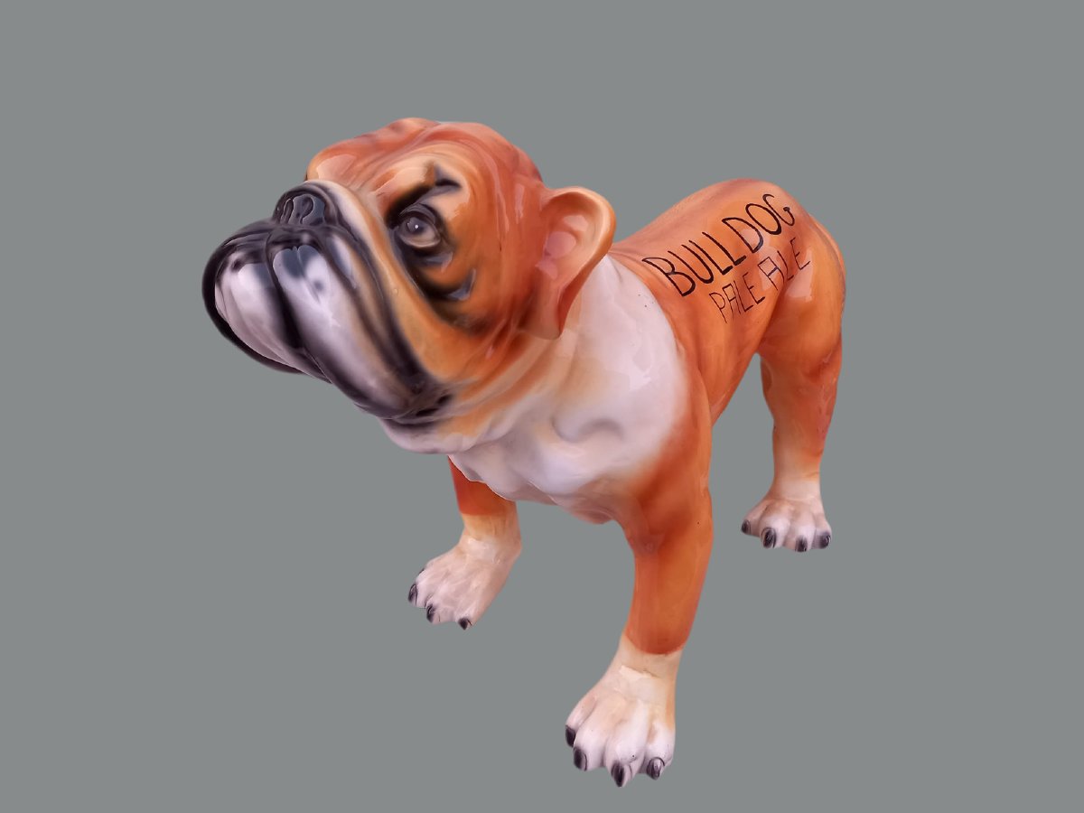 Bulldog pubblicitario in ceramica “Bulldog Pale Ale”-photo-3