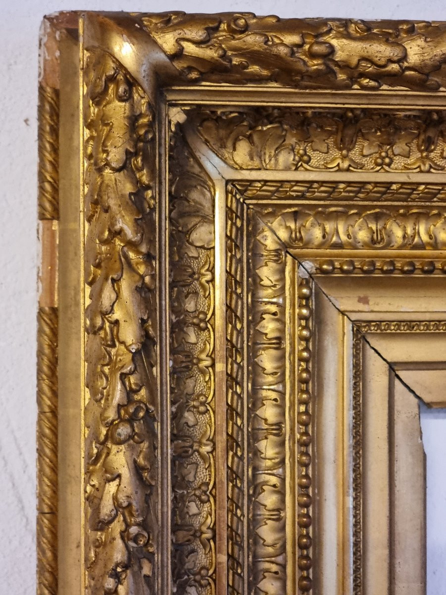 Grande cornice in pastiglia dorata, inizi XIX secolo-photo-2