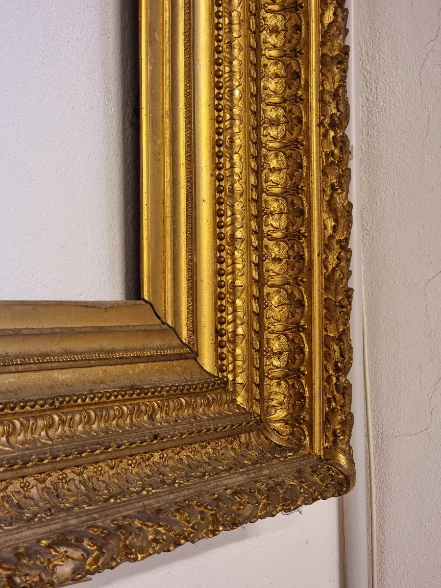 Grande cornice in pastiglia dorata, inizi XIX secolo-photo-4
