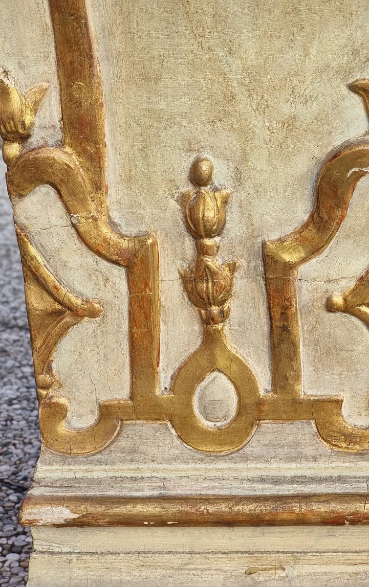 Commode bombée laccata e dorata, area veneta, XVIII secolo-photo-2