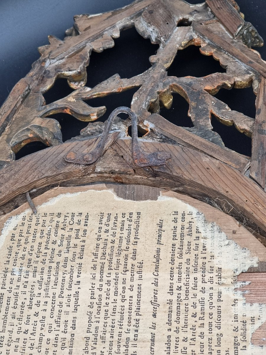 Lumière veneziana dorata con specchio inciso al mercurio – Venezia, metà XVIII secolo-photo-1