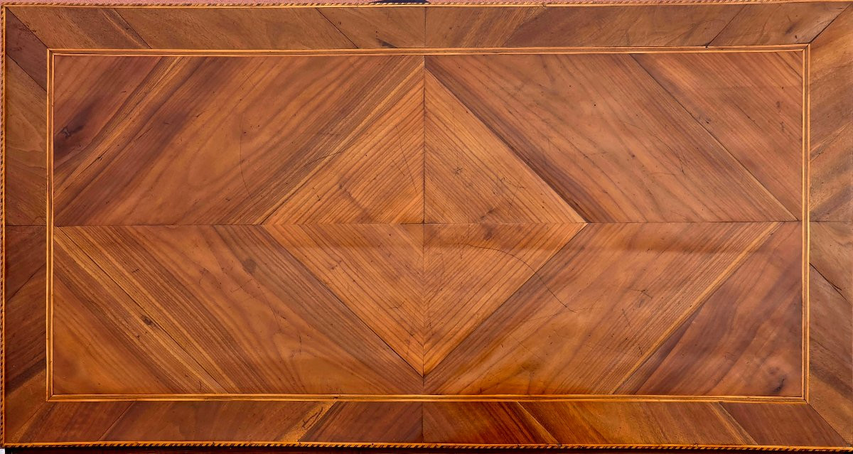 Coppia di tavolini da gioco a libro in ciliegio – Veneto, fine Luigi XVI / primo Impero-photo-2