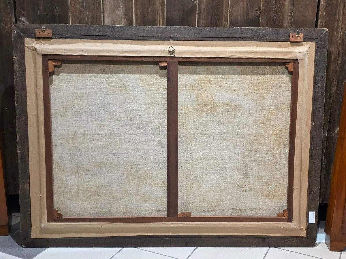 Coppia di grandi nature morte di caccia – Scuola emiliana del XVII secolo, olio su tela-photo-3