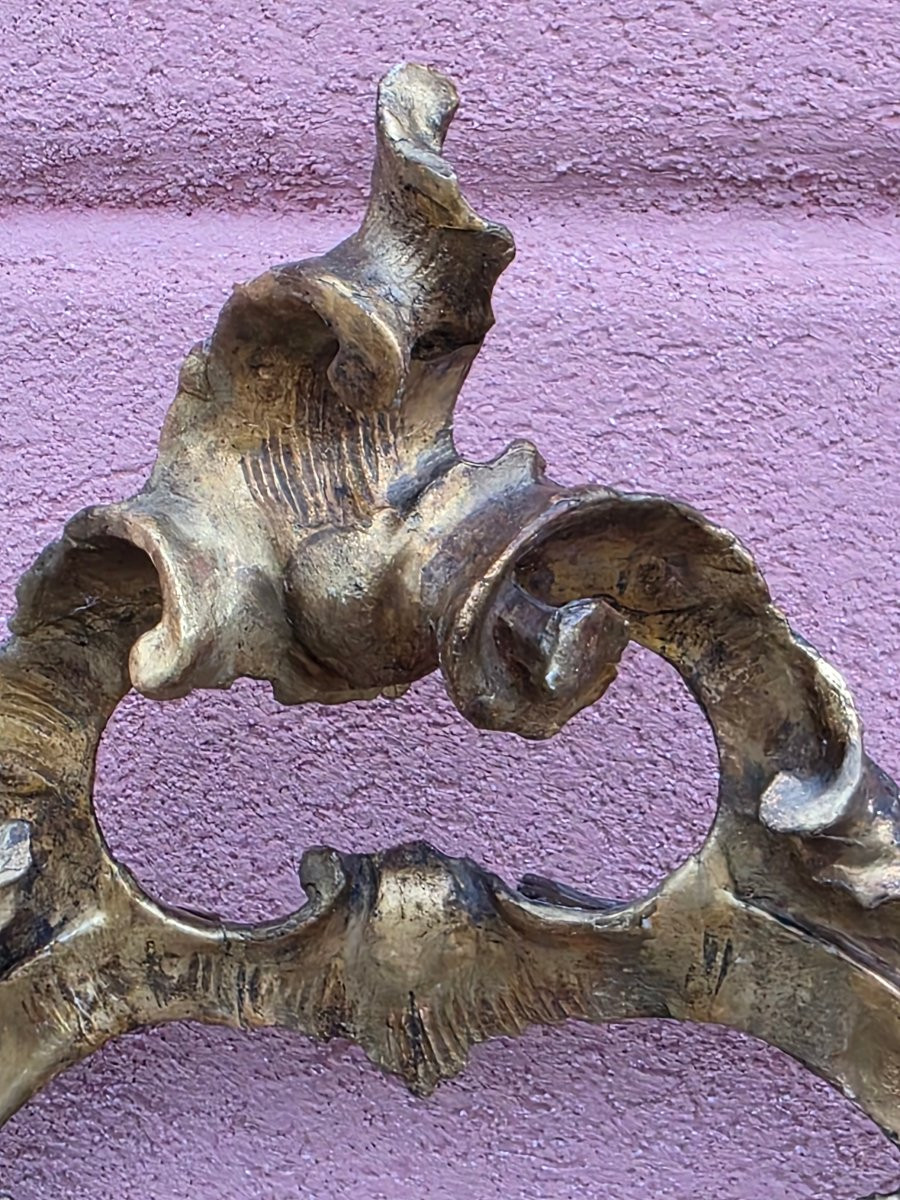 Specchiera lombarda intagliata e dorata, metà XVIII secolo-photo-4