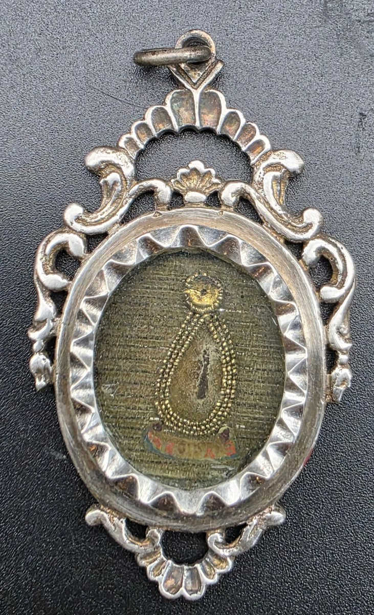 Due porta reliquie in argento traforato, XIX secolo – oggetti di interesse storico-photo-2