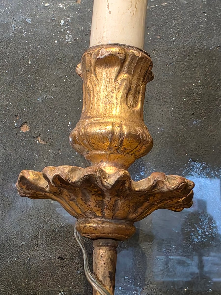 Lumiera veneziana in legno intagliato e dorato, fine XVIII – inizi XIX secolo-photo-4