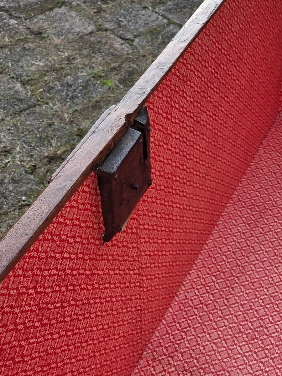 Cassapanca emiliana in noce intarsiato, fine XVII – inizi XVIII secolo-photo-1