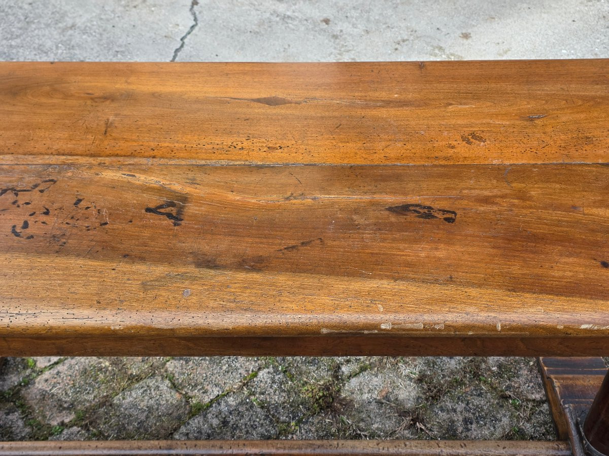 Tavolo in stile frattino in noce assemblato con elementi antichi-photo-2