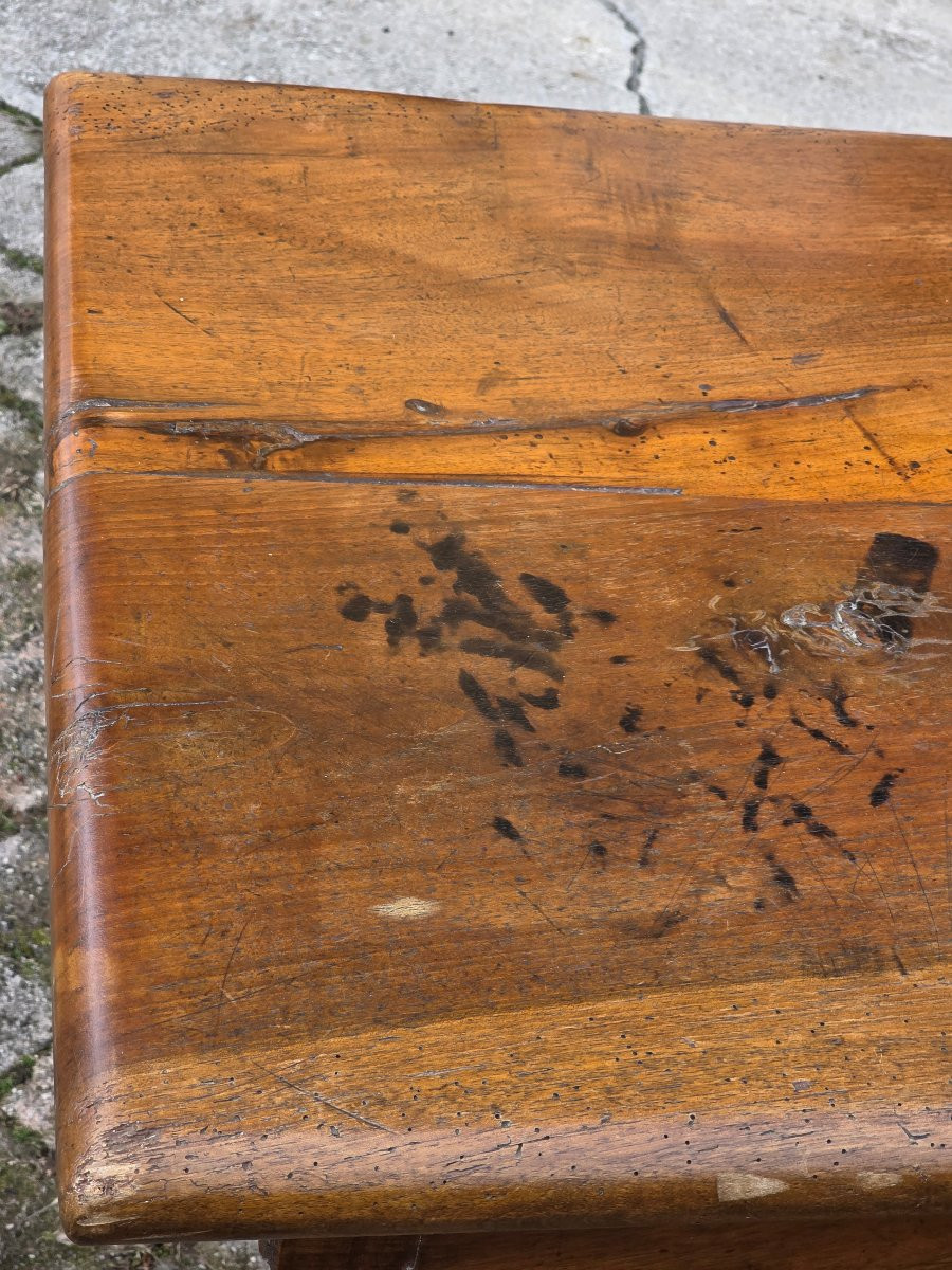 Tavolo in stile frattino in noce assemblato con elementi antichi-photo-6