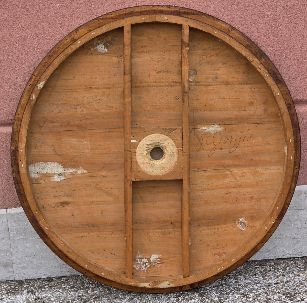 Tavolino neoclassico intarsiato con San Giorgio, area emiliana, fine XIX secolo-photo-7