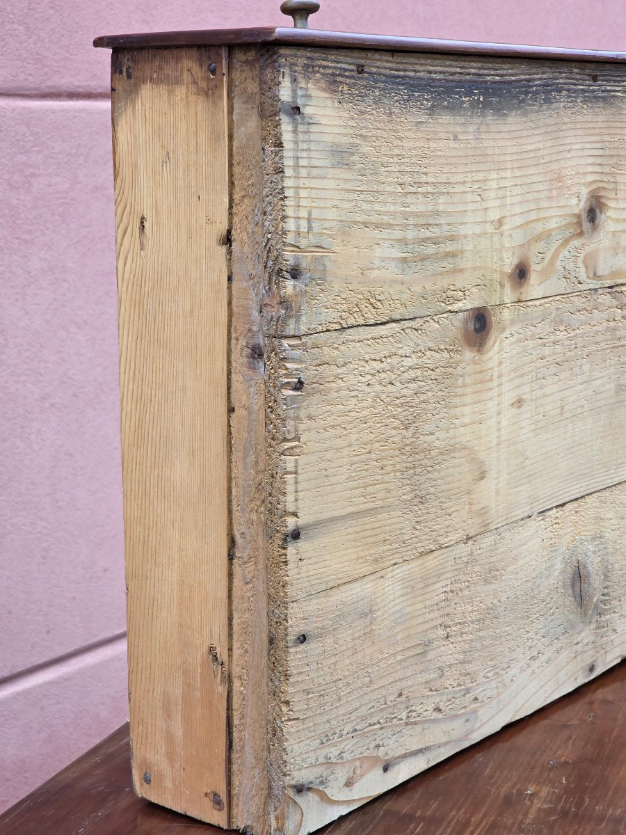 Credenza scantonata veneta in arte povera, legno di frutto, fine XIX secolo-photo-7