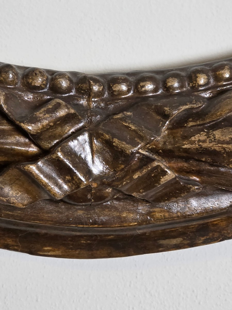 Grande cornice ovale emiliana Luigi XV–XVI intagliata, argentata e meccata, metà XVIII secolo-photo-3