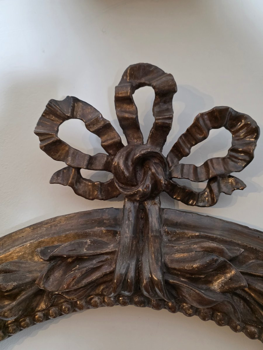 Grande cornice ovale emiliana Luigi XV–XVI intagliata, argentata e meccata, metà XVIII secolo-photo-5