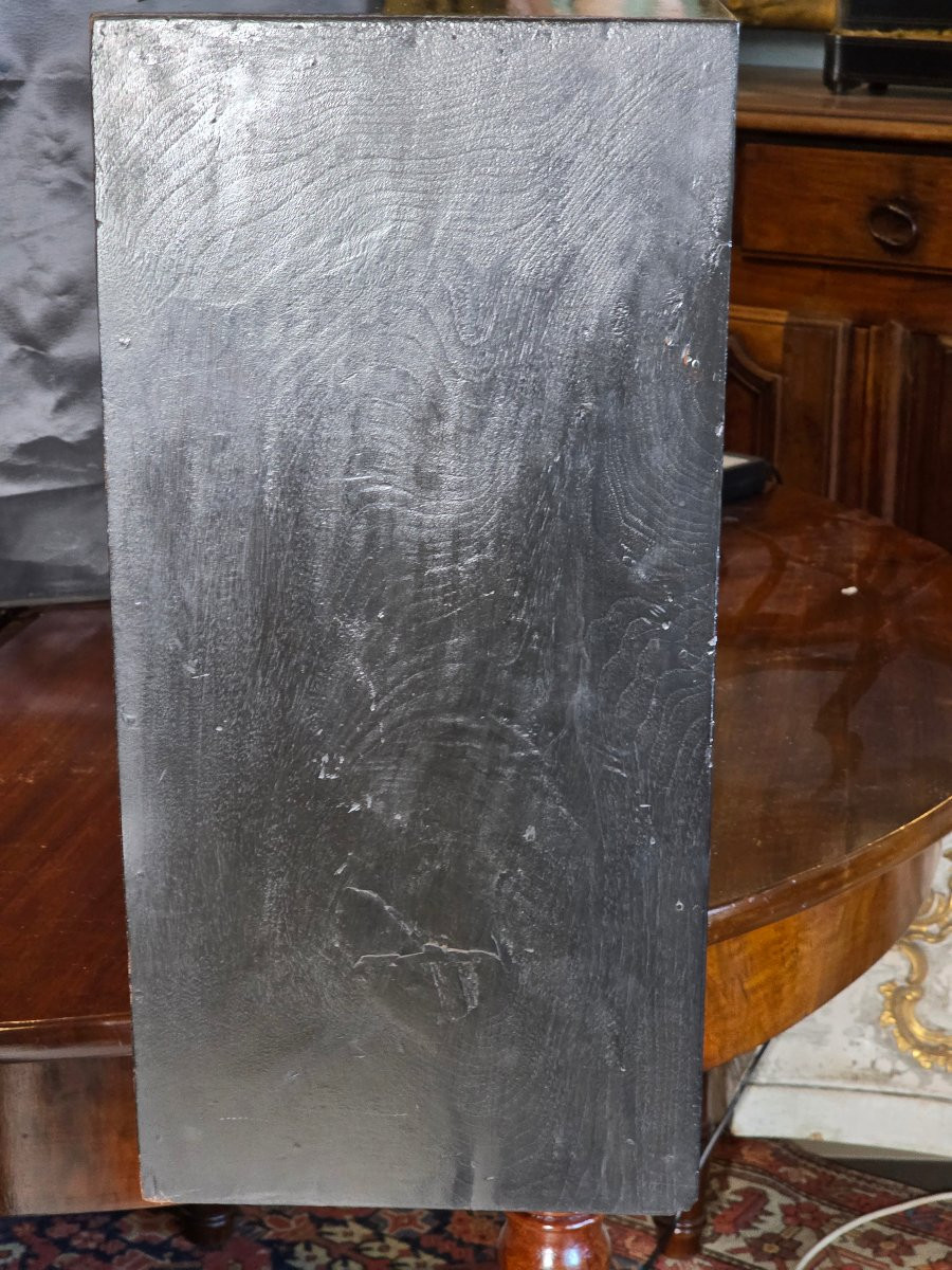 Monetiere da collezione in legno e lamina di corno, Italia settentrionale, XVII secolo-photo-2