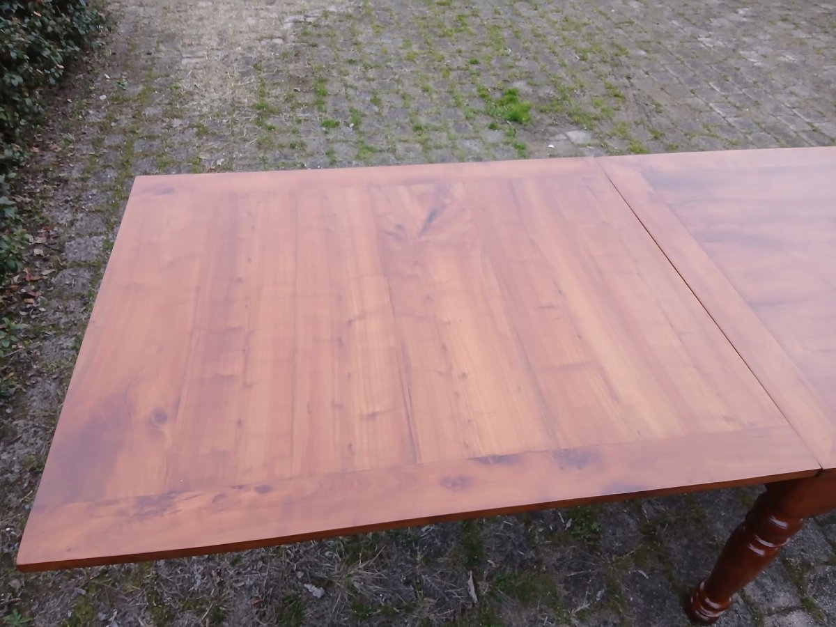 Grande tavolo veneto monumentale in ciliegio massiccio, allungabile fino a 5,30 metri, XIX -photo-6