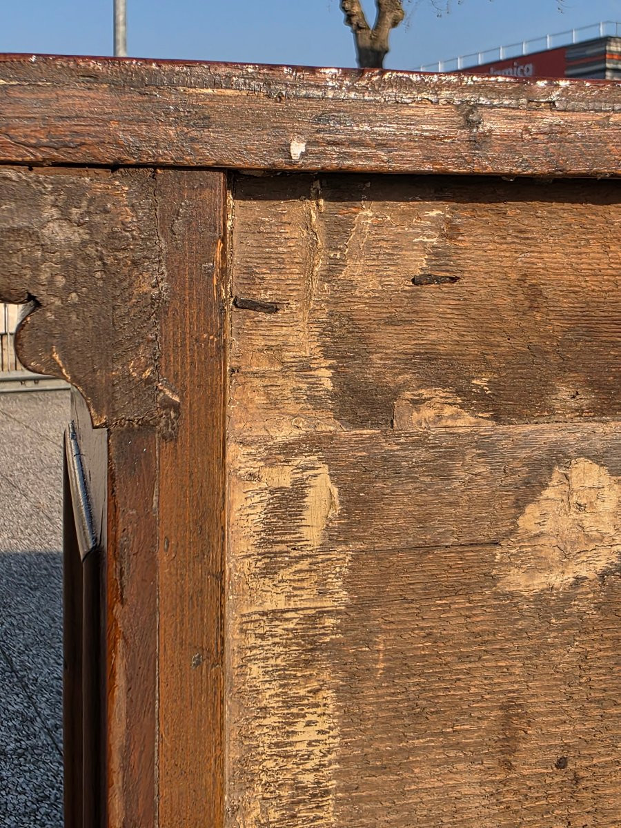 Credenza sagomata in noce e radica di ulivo, area lombardo-veneta, XVIII secolo-photo-2