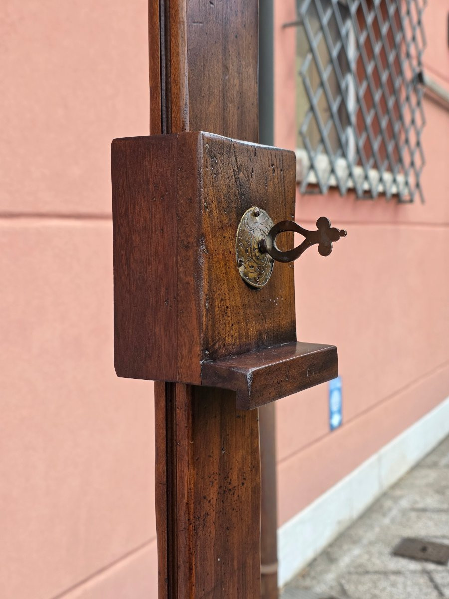 Cavalletto da esposizione in noce regolabile smontabile fine XIX inizio XX secolo-photo-3