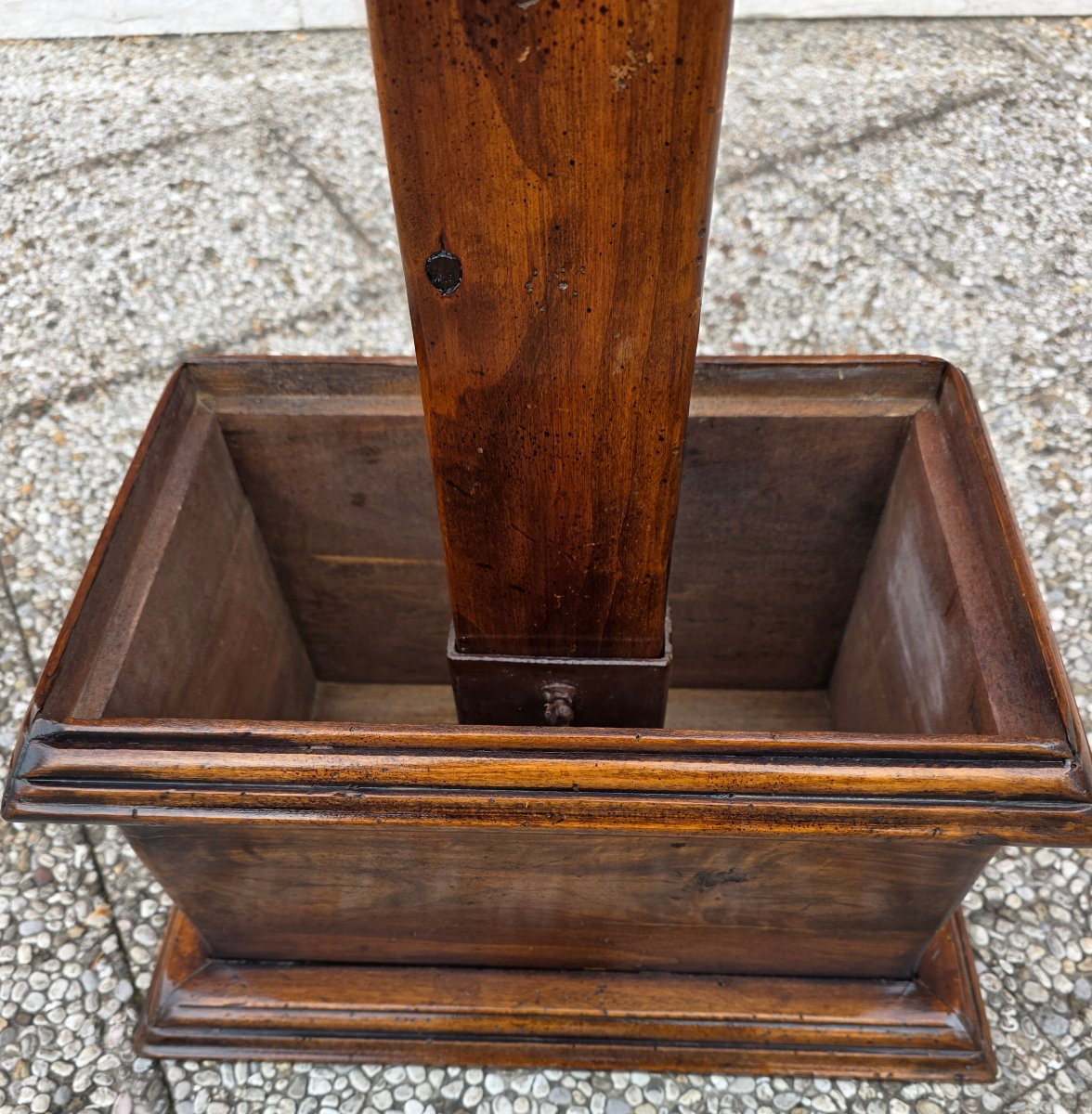 Cavalletto da esposizione in noce regolabile smontabile fine XIX inizio XX secolo-photo-3