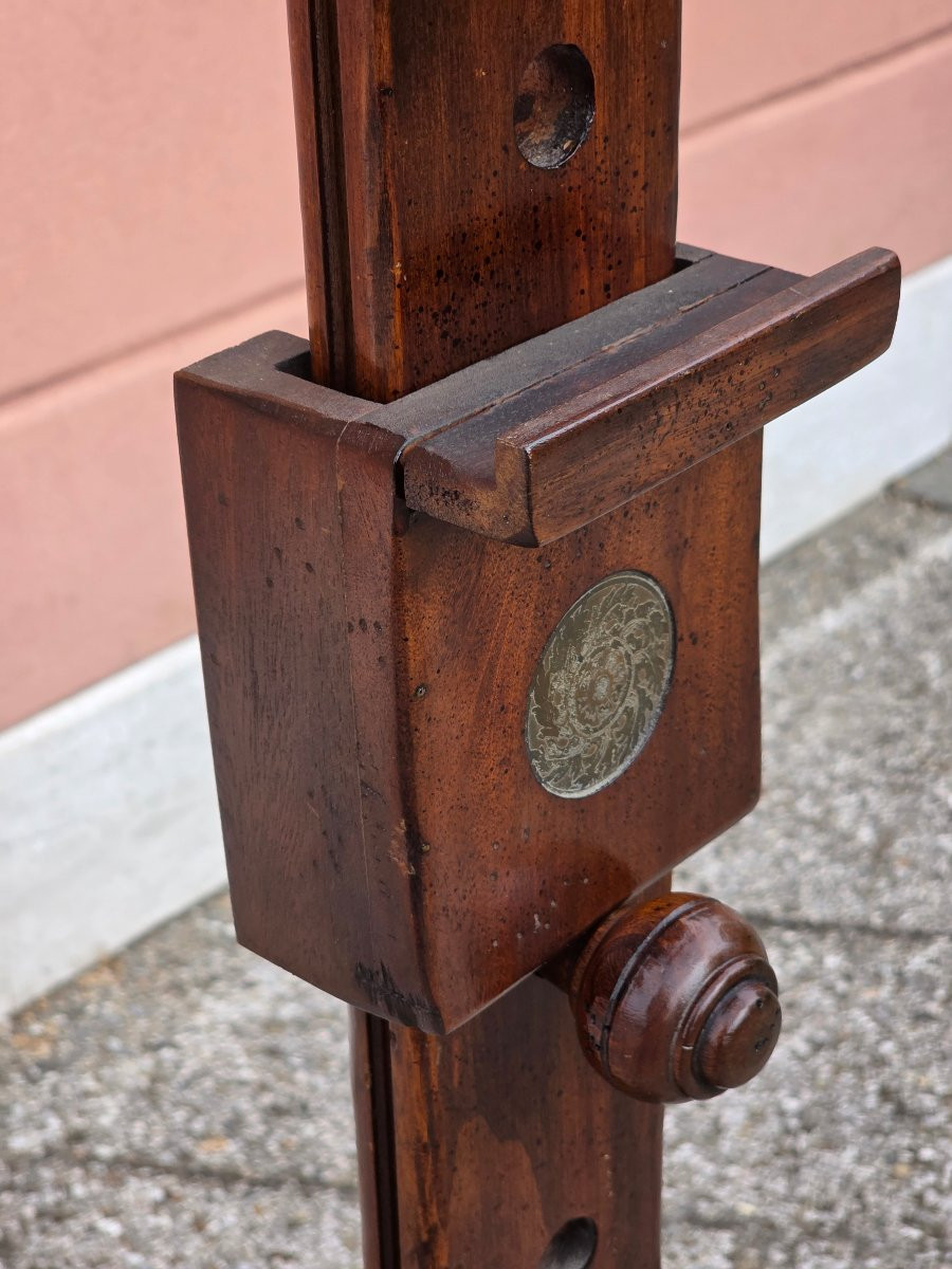 Cavalletto da esposizione in noce regolabile smontabile fine XIX inizio XX secolo-photo-8