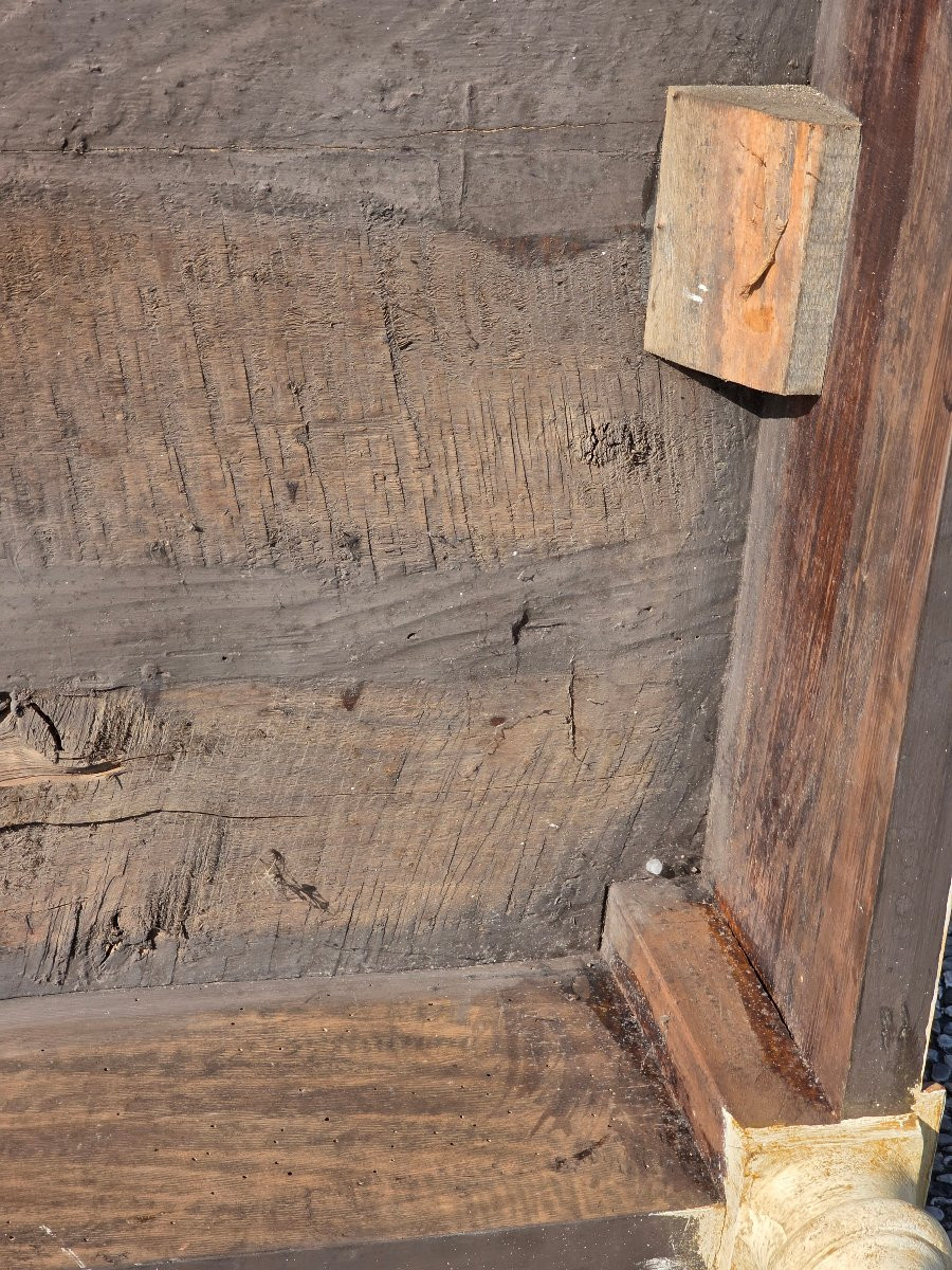 Tavolino consolle stile Luigi XVI Impero laccato e dorato-photo-1