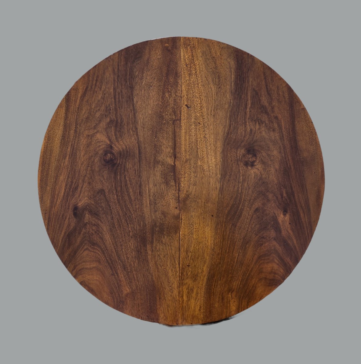 Tavolino rotondo in noce veneto con cassetto, XIX secolo-photo-2