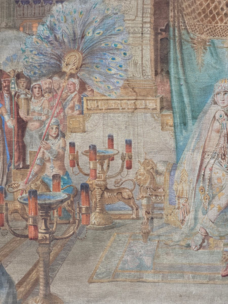 Grande Succo D’Erba Orientalista “La Regina Di Saba” Da Fortunino Matania-photo-4