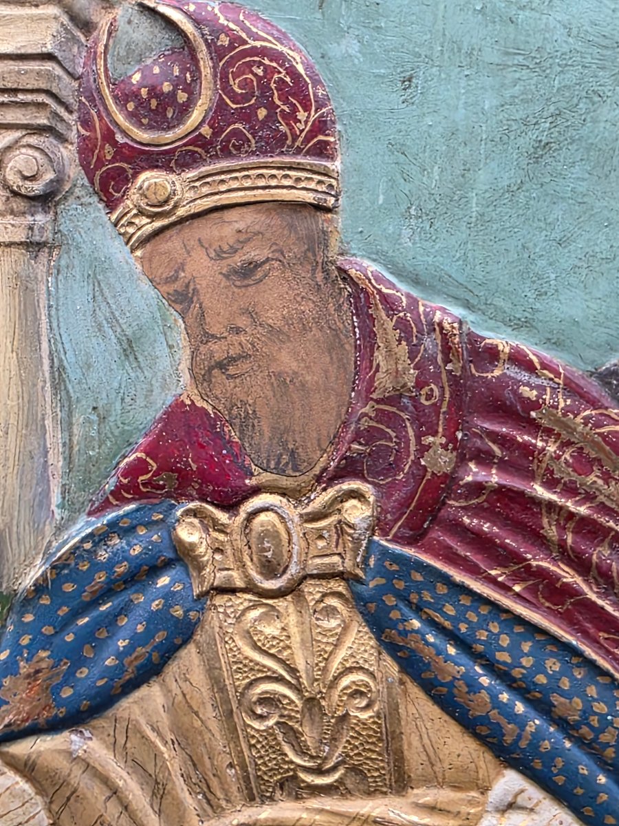 Coppia di pannelli devozionali dorati con scene della vita della Vergine, Veneto, fine XVIII se-photo-2