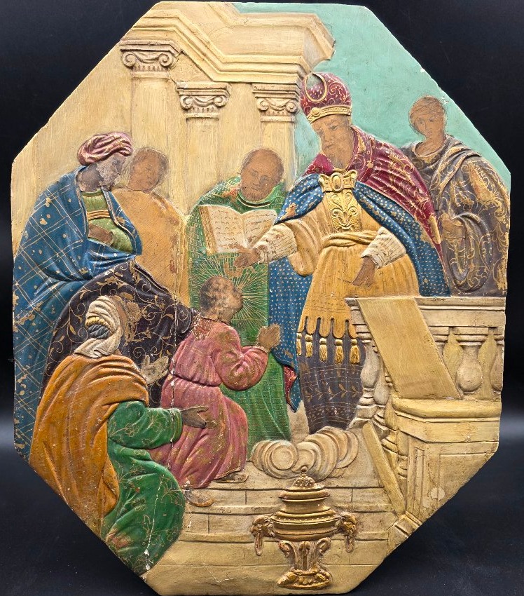 Coppia di pannelli devozionali dorati con scene della vita della Vergine, Veneto, fine XVIII se