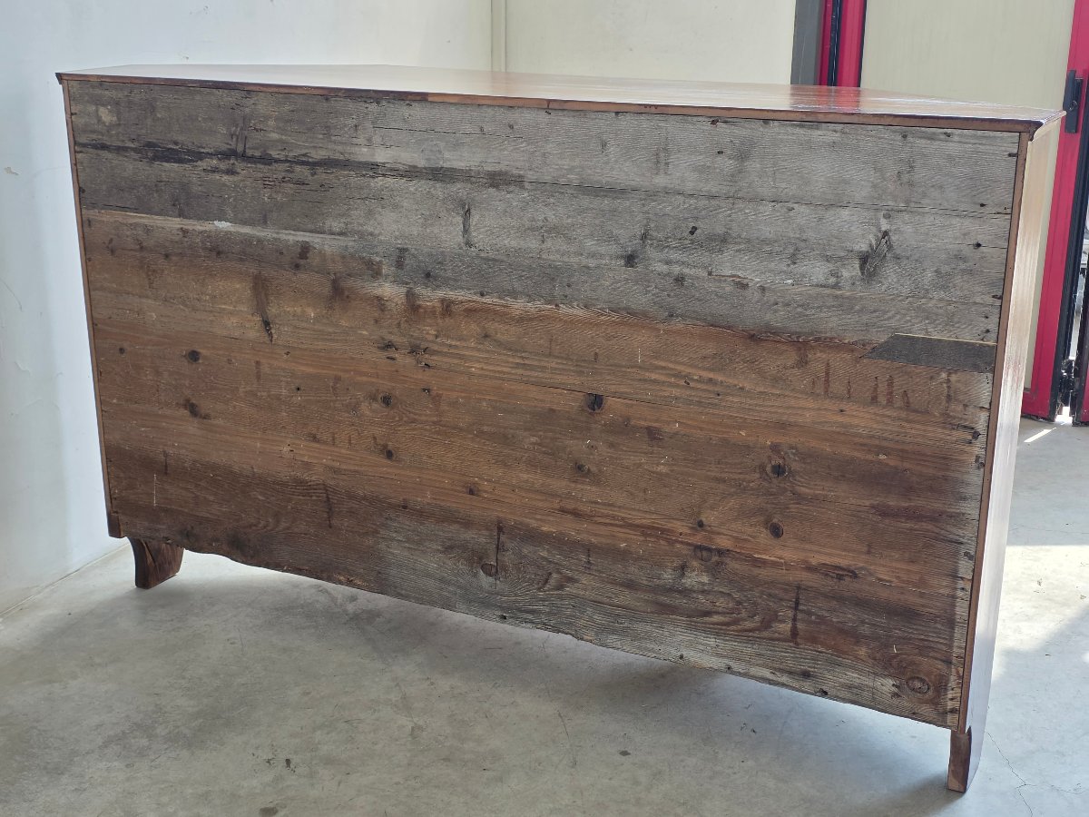 Grande credenza scantonata in noce massello – Italia, primi anni del XIX secolo-photo-4