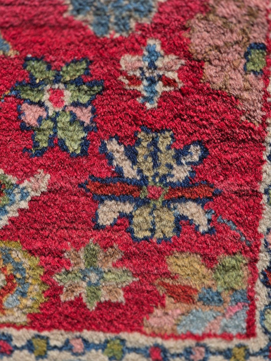 Tappeto persiano artigianale in lana – Decoro floreale – Iran, anni '70-'80-photo-4