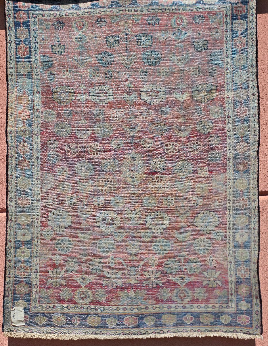 Tappeto persiano artigianale in lana – Decoro floreale – Iran, anni '70-'80-photo-8